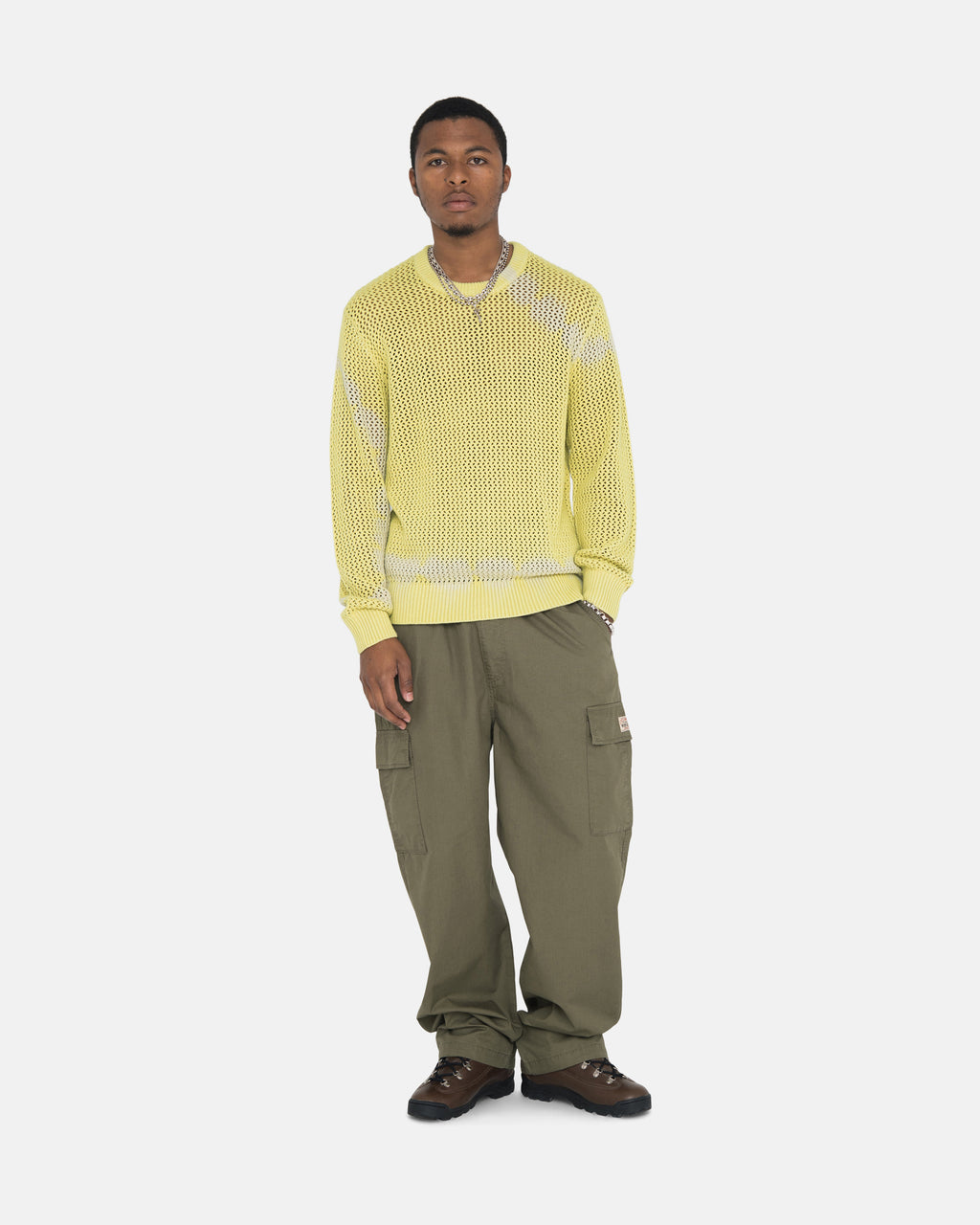 Stussy Pigment Dyed Loose Gauge Trøjer Gul | 1726DWJCF