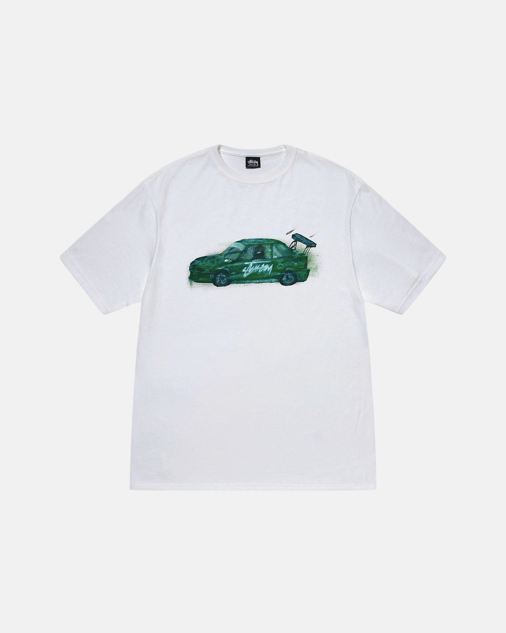 Stussy Racecar Løbe T-shirt Hvide | 9078XFPBW