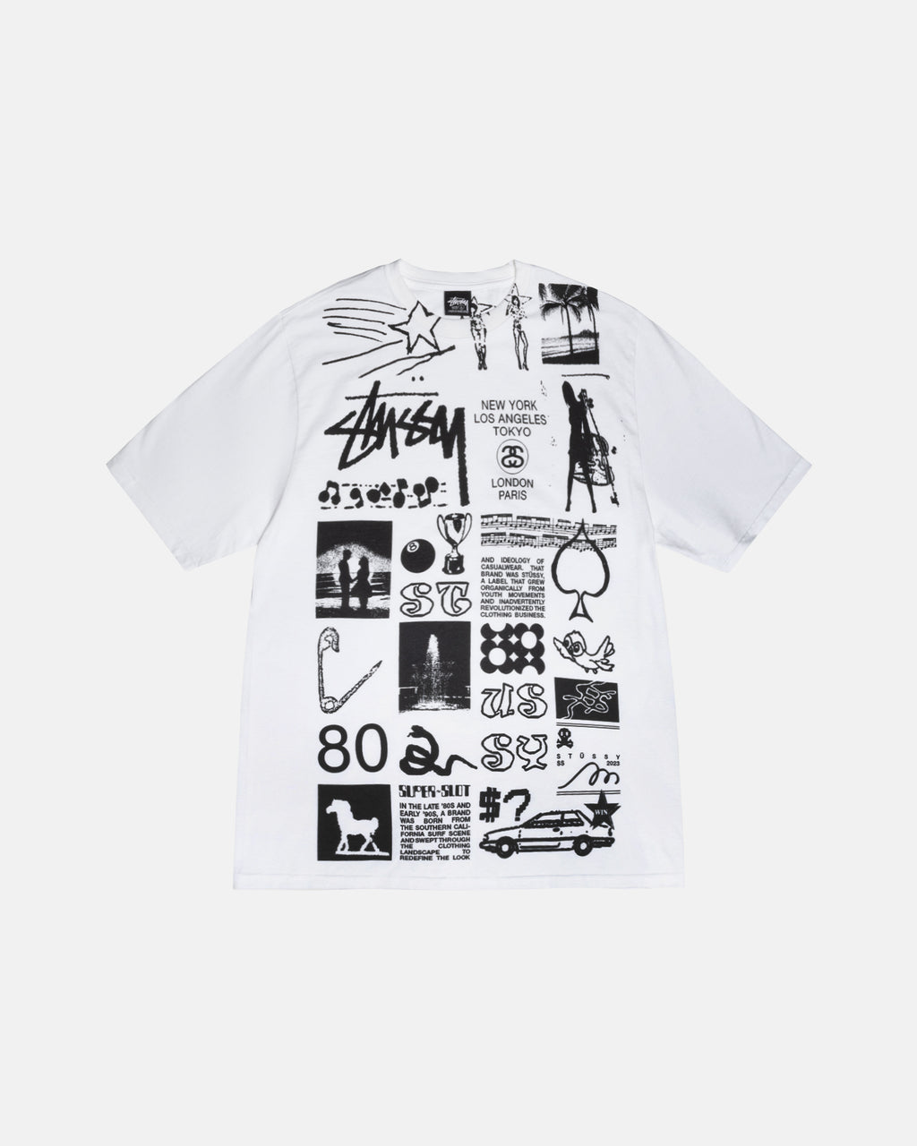 Stussy Sara Løbe T-shirt Hvide | 1482UZKCA