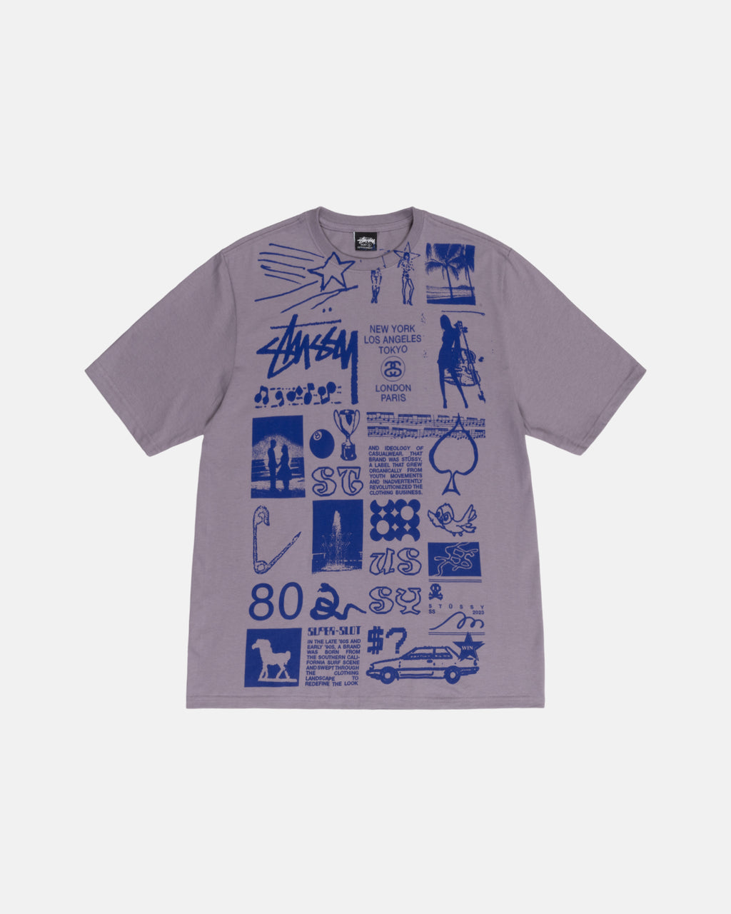 Stussy Sara Løbe T-shirt Lilla | 7352TJFRE