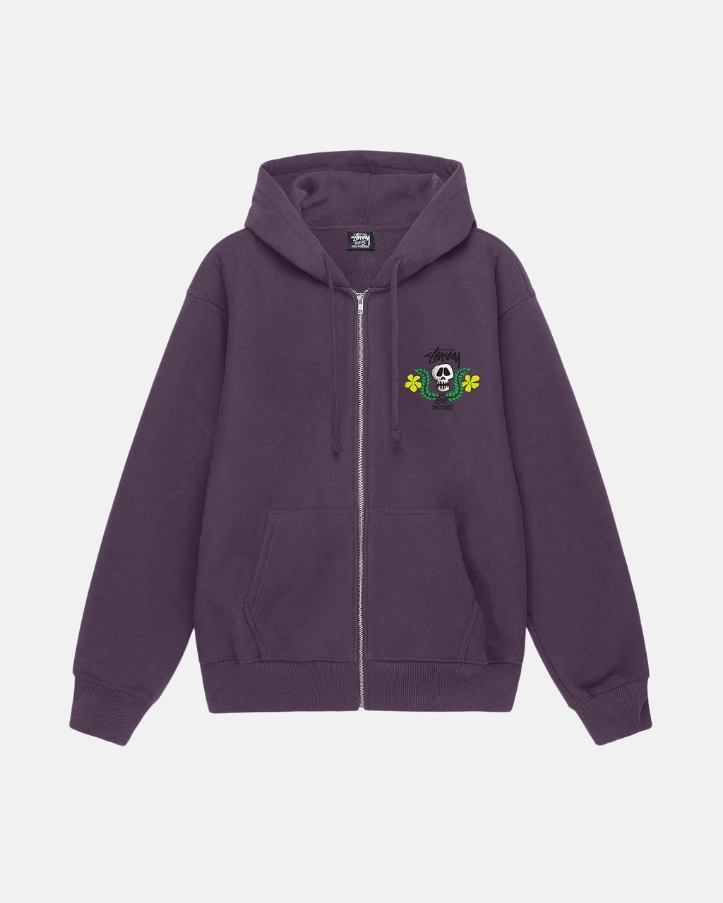 Stussy Skull Crest Zip Hættetrøje Lilla | 6291JZUAH