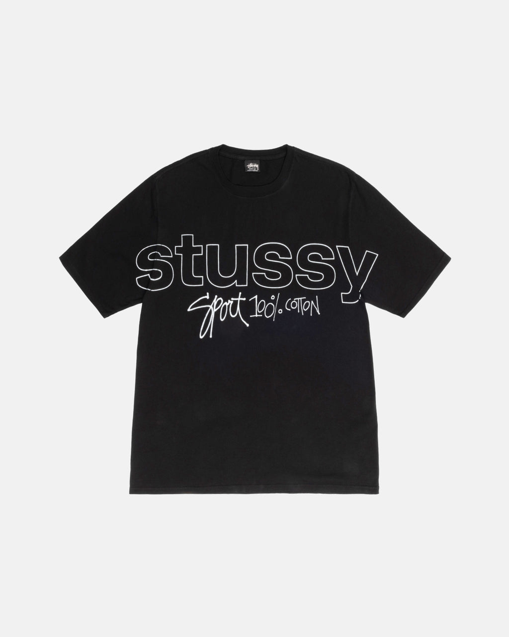 Stussy Sports 100% Pigment Dyed Løbe T-shirt Sort | 6219MKRNX