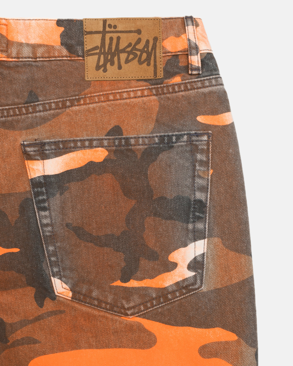 Stussy Spray Dye Big Ol' Jeans Orange Camo | 4756NSUEH