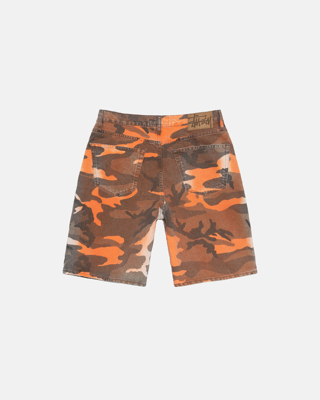 Stussy Spray Dye Big Ol' Shorts Orange Camo | 7602WQDLI