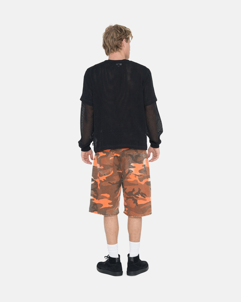 Stussy Spray Dye Big Ol' Shorts Orange Camo | 7602WQDLI