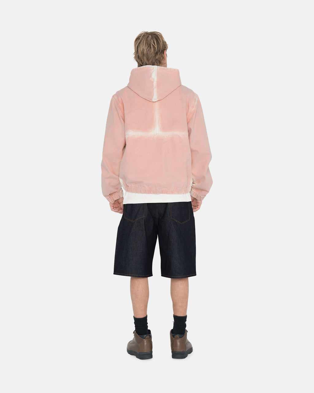 Stussy Spray Dye Hætte Arbejds Jakke Lyserød | 7126WOLPU