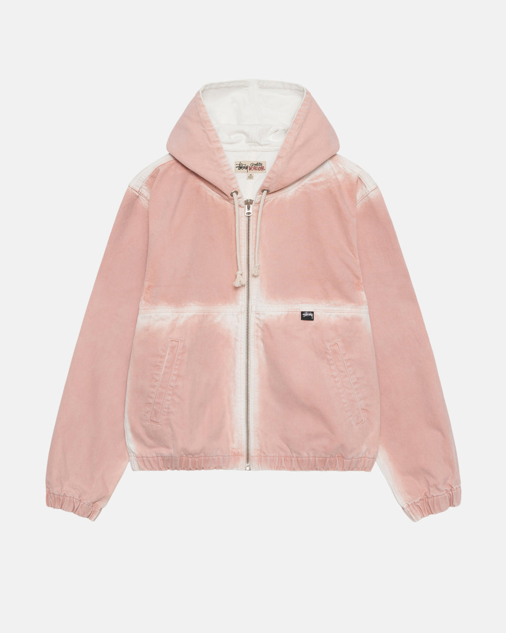 Stussy Spray Dye Hætte Arbejds Jakke Lyserød | 7126WOLPU