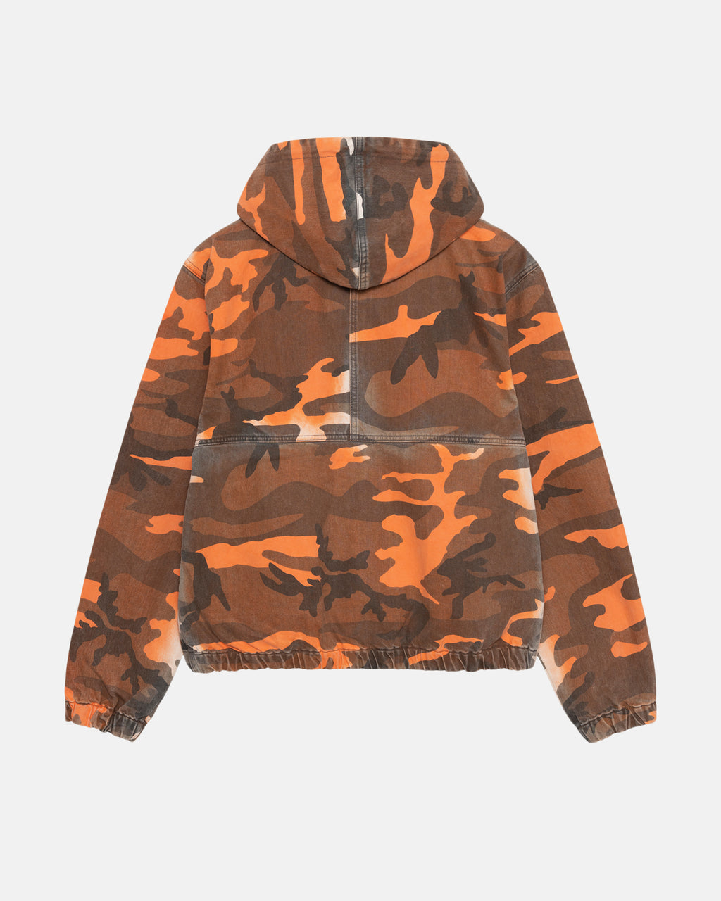 Stussy Spray Dye Hætte Arbejds Jakke Orange Camo | 2967VNFCK