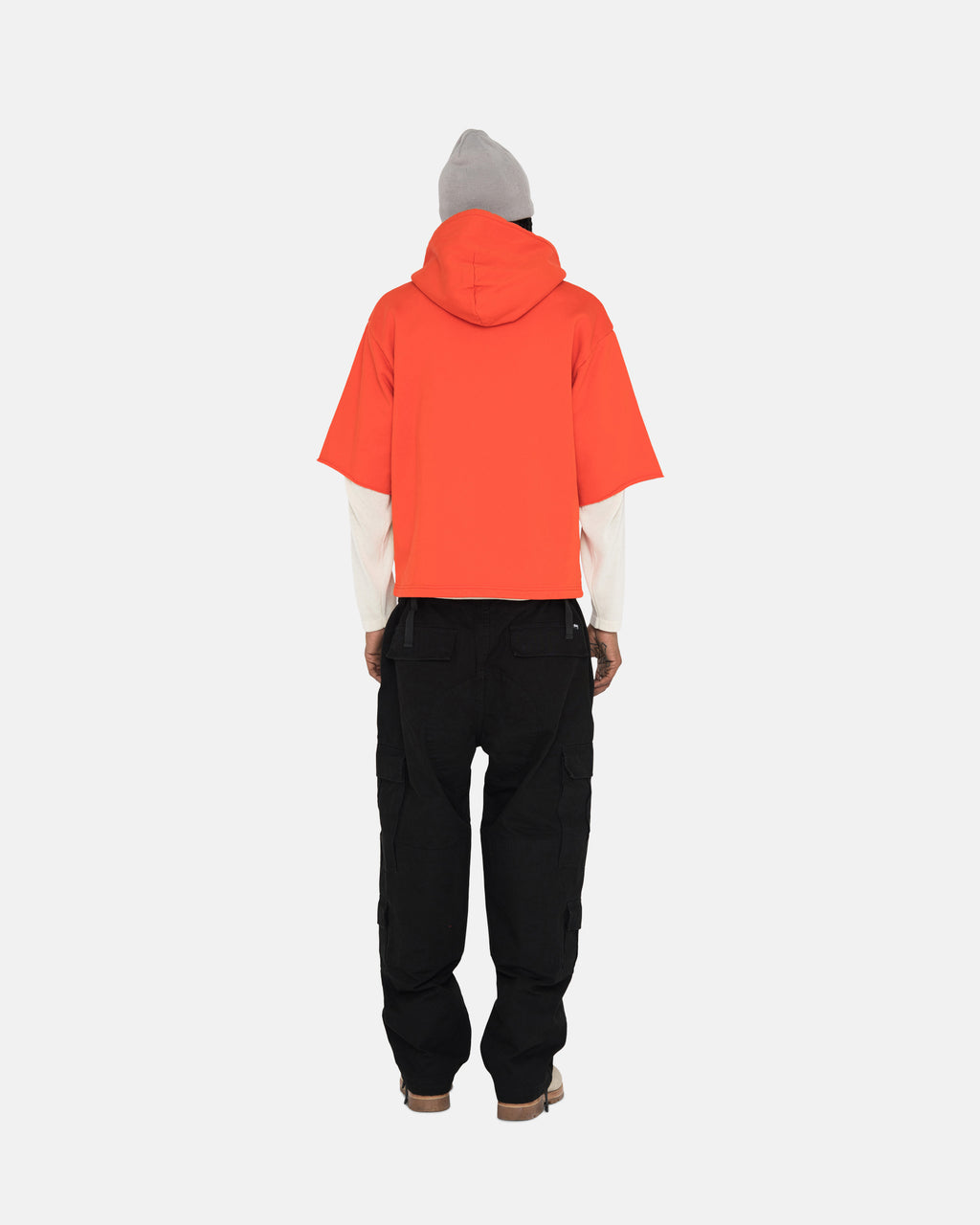 Stussy Ss Boxy Cropped Hættetrøje Dyb Orange | 6247PCIXY