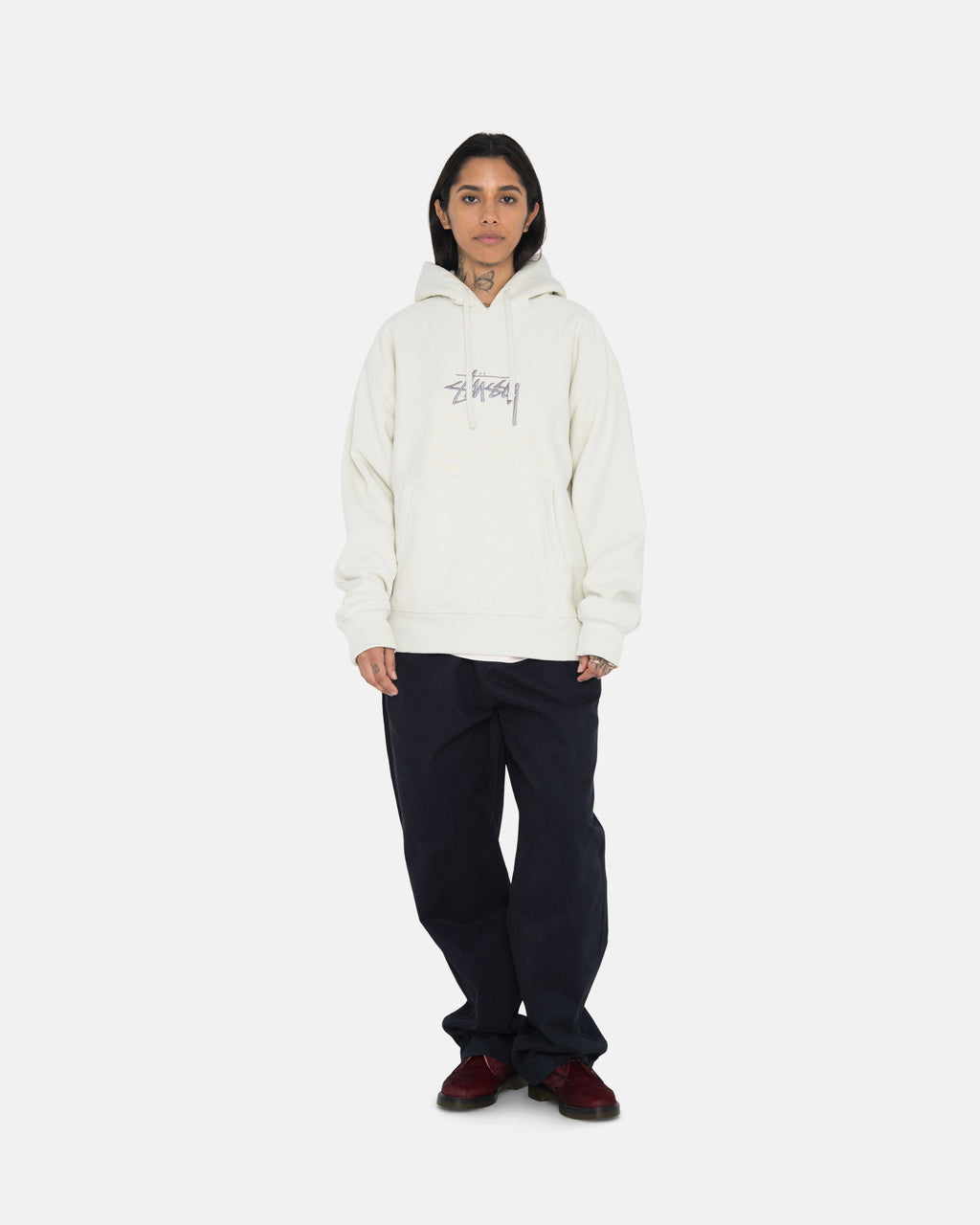 Stussy Stock Logo Applique Hættetrøje Grå | 8961FWLYM