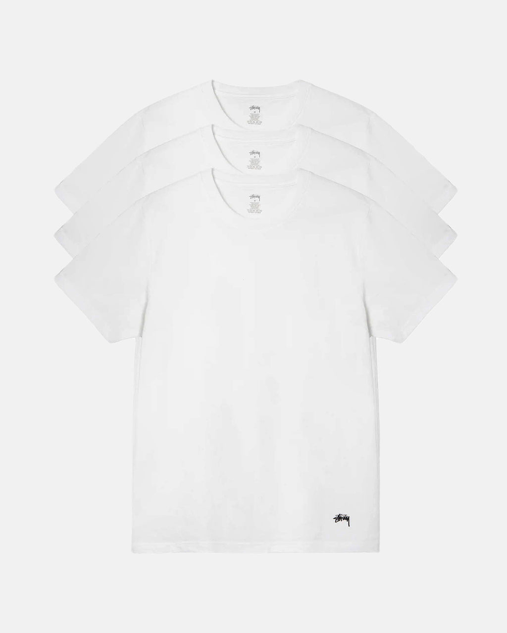 Stussy Undershirt - 3 Pack Løbe T-shirt Hvide | 2018BKHIA