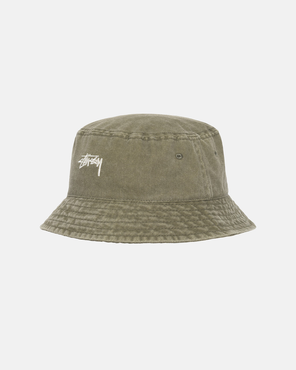 Stussy Washed Stock Bucket Hat Olivengrøn | 9345ZMTHS