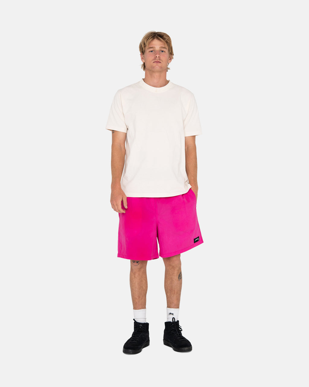 Stussy Wave Dye Nylon Shorts Fuchsia | 2197BUHAO