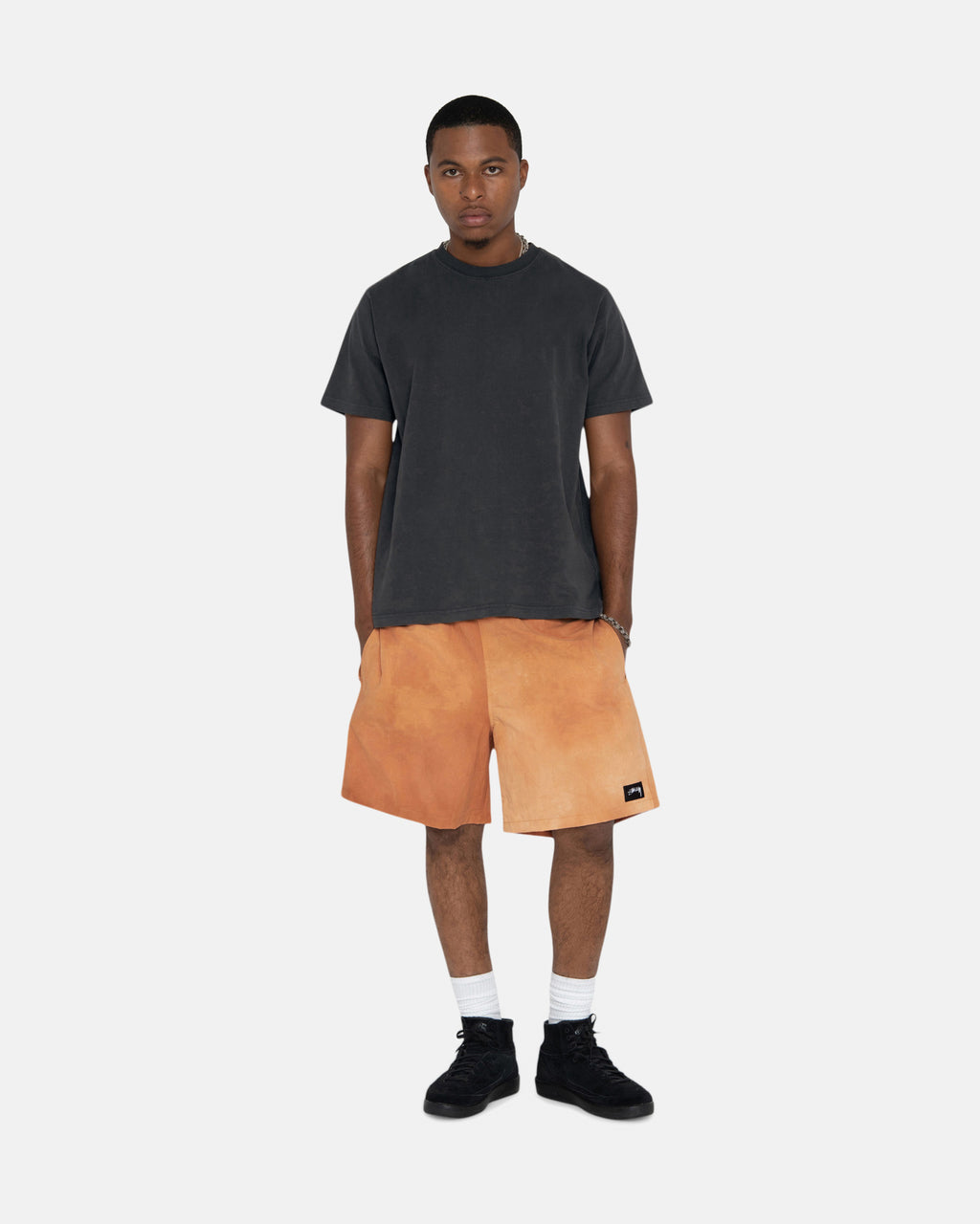 Stussy Wave Dye Nylon Shorts Orange | 0859DAFCR