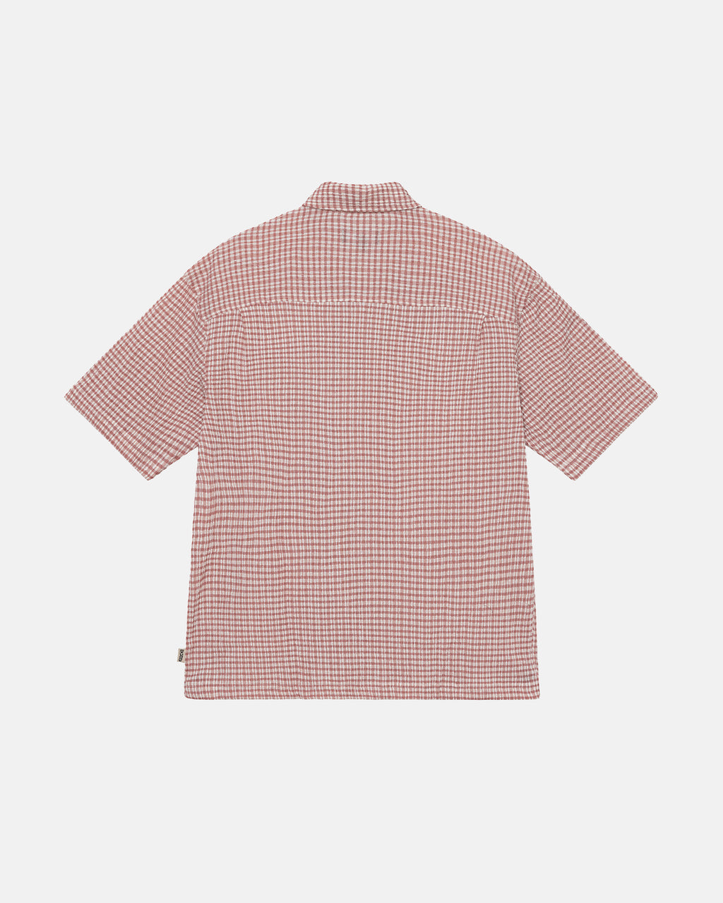 Stussy Wrinkly Gingham Ss Skjorte Lyserød | 7294IHEOV