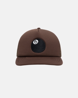 Stussy 8 Ball Trucker Kasketter Brune | 8614AULSW