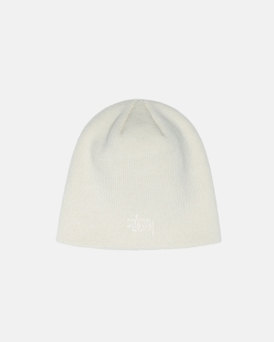 Stussy Basic Skullcap Beanie Kasketter Beige | 8546RZNKC