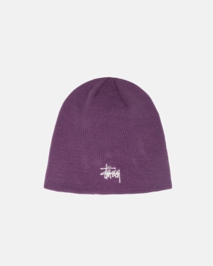 Stussy Basic Skullcap Beanie Kasketter Lilla | 0256VMOZK