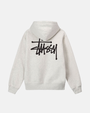 Stussy Basic Stüssy Hættetrøje Grå | 6250AODPU