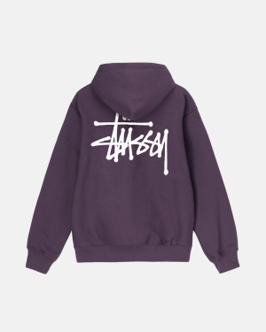 Stussy Basic Stüssy Hættetrøje Lilla | 3780KQFAO