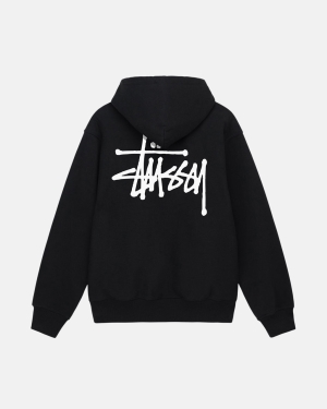 Stussy Basic Stüssy Hættetrøje Sort | 2759KRHSQ