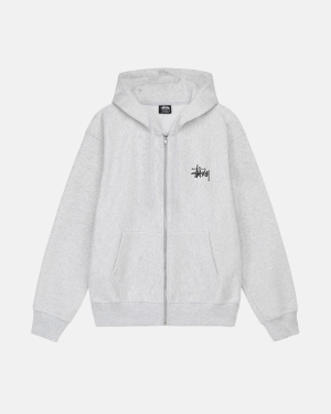 Stussy Basic Zip Hættetrøje Grå | 7395HLKZX