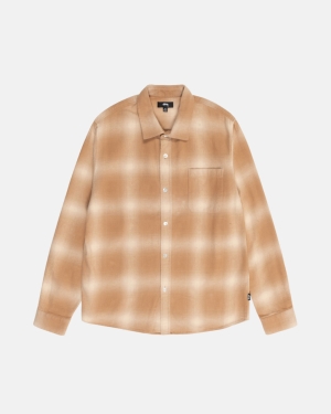 Stussy Bay Plaid Skjorte Brune | 9504NZBRE