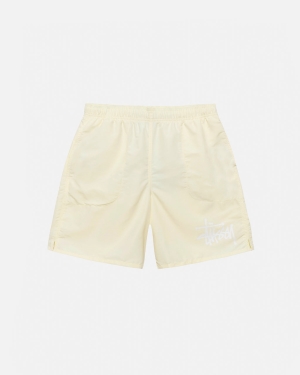 Stussy Big Basic Strand Shorts Hvide | 6937NJYMT