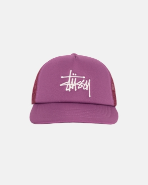 Stussy Big Basic Trucker Kasketter Lilla | 7295HSEBL