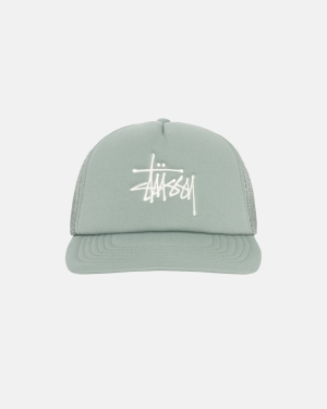 Stussy Big Basic Trucker Kasketter Lyseolivengrøn | 3421TNRYB