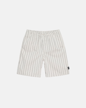 Stussy Brushed Beach Shorts Beige Striber | 8642VHYTL