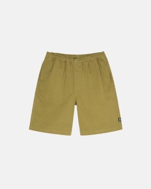 Stussy Brushed Beach Shorts Lyseolivengrøn | 3520NGSVI