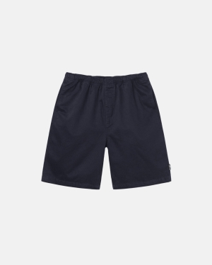 Stussy Brushed Beach Shorts Mørkeblå | 9826ZIACM