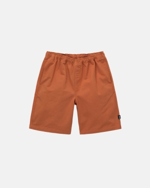 Stussy Brushed Beach Shorts Rød | 3814AMYXW