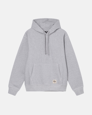 Stussy Contrast Stitch Label Hættetrøje Grå | 2304ETBJS