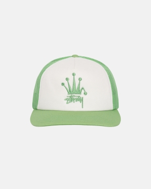 Stussy Crown Stock Trucker Kasketter Mintgrønne | 9025IFZVQ