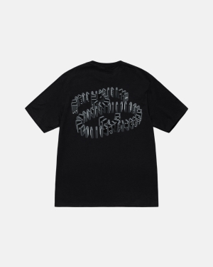 Stussy Dominoes Løbe T-shirt Sort | 0362HGPBJ