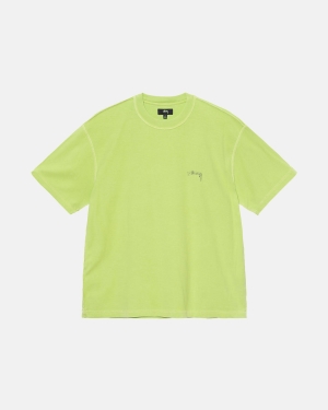 Stussy Lazy Løbe T-shirt Lysegrøn | 2854DXOZG