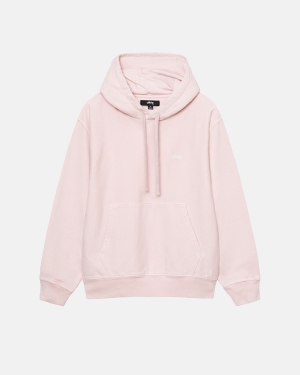 Stussy Overdyed Stock Logo Hættetrøje Lyserød | 4530OPSMU