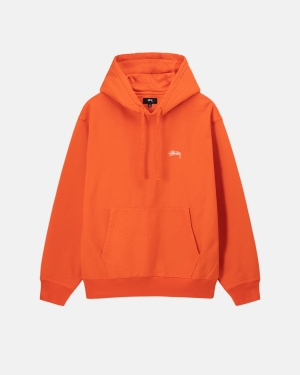 Stussy Overdyed Stock Logo Hættetrøje Orange | 2908NUHGK