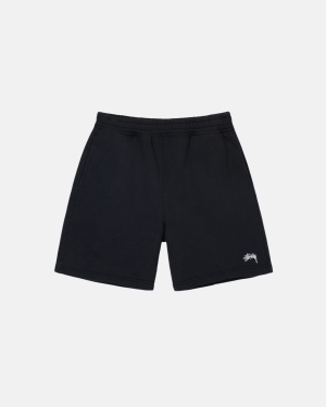 Stussy Overdyed Stock Logo Sweat Shorts Sort | 1952OVWGD