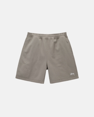 Stussy Overdyed Stock Logo Sweat Shorts Brune | 4705ADOSC