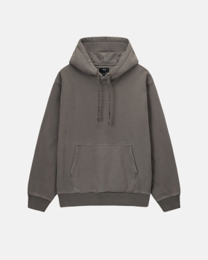 Stussy Pigment Dyed Fleece Hættetrøje Grå | 2540EPJUB