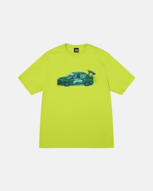 Stussy Racecar Løbe T-shirt Keylime | 1627NQPCY