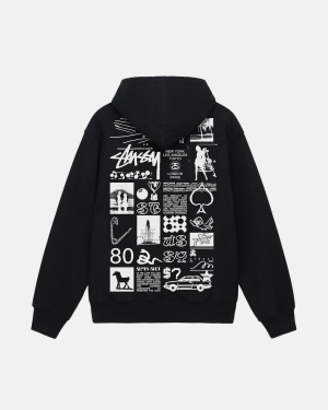 Stussy Sara Zip Hættetrøje Sort | 4635JWTMV