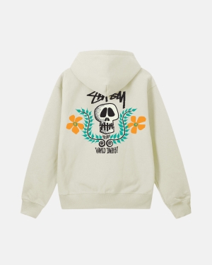 Stussy Skull Crest Hættetrøje Grå | 1905JBQNI