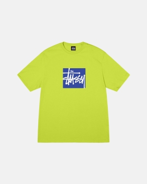 Stussy Stock Box Løbe T-shirt Keylime | 7569RFLAP