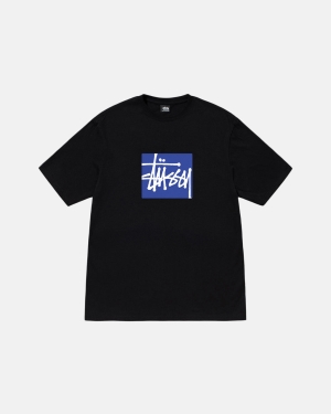 Stussy Stock Box Løbe T-shirt Sort | 9546ETHUR