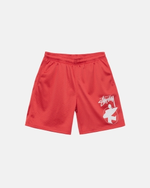 Stussy Surfman Mesh Shorts Rød | 3298ONIBG