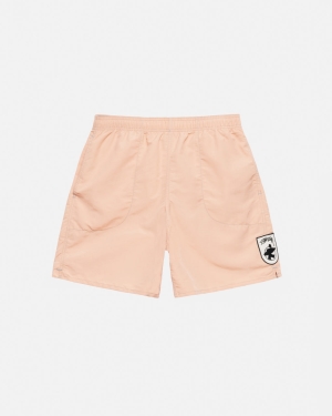 Stussy Surfman Patch Strand Shorts Salmon | 2481RCSDT